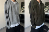 CB Track Knit Hood Zip-up (4C)