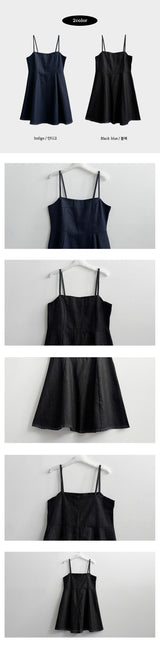 Deffin Stitch Denim Sleeveless One-Piece Dress