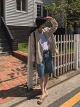 ソードバミューダデニムパンツ