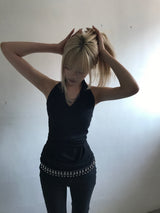WRAP HALTERNECK SLEEVELESS