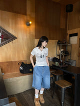 ビンテージテンスナップリブTシャツ