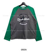 ボントウビカラー マッチング ラグランTシャツ
