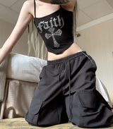 hikomi lettering y2k Top (black)