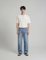 26SS★ ラウンドヘンリーネック半袖Tシャツ
