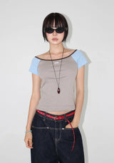 RAGLAN OFF-SHOULDER TEE