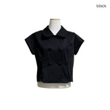 (2color) Kong Double-Breasted Cap Sleeve Jacket