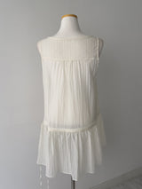 Somi See-through Frill Sleeveless Blouse