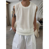 [S/S] Air knit crop sleeveless(5color)