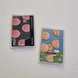 Tangerine MagSafe transparent card wallet 