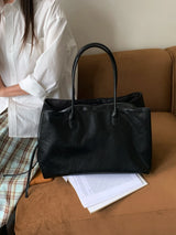 Classic Multi-Pocket Large Office Tote Shoulder Bag