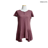 (3color) Soft Flare Slub Short Sleeve Tee