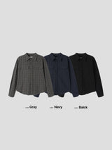 シティーボーイシルエットクラシックフラップポケットクロップドシャツ