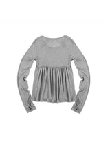 SILKY SCOOPNECK T (STRIPE GREY)
