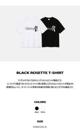 BLACK ROSETTE T-SHIRT (2color)