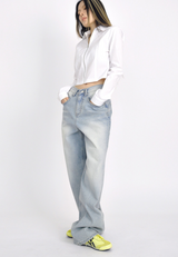 (UNISEX)soft denim pants