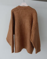 Mohair wool knitwear oversized-fit cardigan