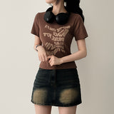 Blur lettering short sleeve T-shirt