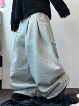 M,XL🤎2SIZE🤎 DOUBLE PINTUCK WIDE LONG BALLOON PANTS ❤🤎🖤🩶4COLOR