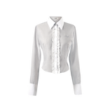 Lace Veil Shirt [Gray]