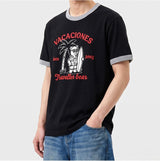 Essential Standard Short-Sleeve Ringer T-Shirt Travel Bear Black