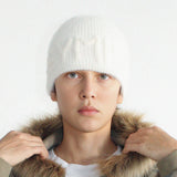Keymisery Handmade Angora Beanie (Ivory)