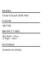 Men's two-line necklace stainless steel simple design_CLEF CLEAN LINE NEC