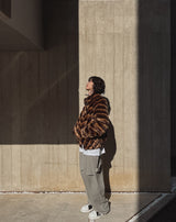 Wavy Gradation Fur Jacket