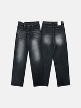 LMN Cuden laser washing wide denim pants (dark gray)