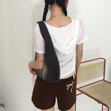 Roto vintage cut washed denim shoulder bag