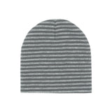 Striped Beanie - Charcoal