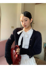 half turtleneck strap lace frill long-sleeve t-shirt