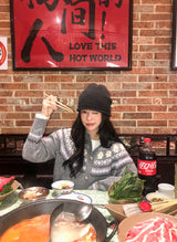 Shirring Ribbon String Knit Beanie (2color)