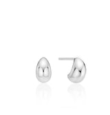 26SS★ H Edition Silver Off-Drop Hoop Earrings