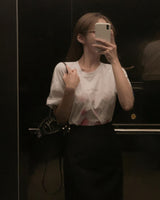 Liro プリント半袖Tシャツ