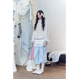 Vintage Floral Napoleon Button Loose Fit Hooded Zip-Up Hoodie
