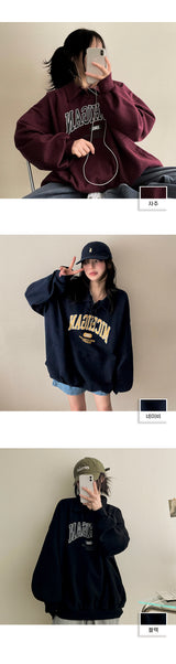 シュミワンボクシーカラースウェットシャツ