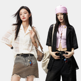 Cutout Relaxed Short Sleeve Shirt