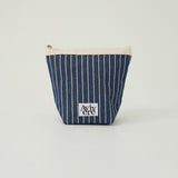 classic pouch_stripe indigo denim