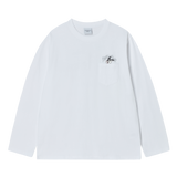 25SS カートゥーンチンチラロングスリーブTシャツ ホワイト