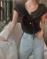 Tarp sleeveless & scarf set