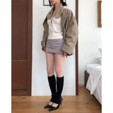High-neck Short Trench Coat