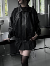 classic washed leather jacket