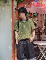 ベルストライプカラーショートスリーブTシャツ