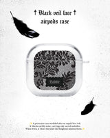 Black Veil Lace AirPods Case