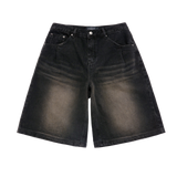25SS ポイントロゴポケットデニムショートパンツ ブラック