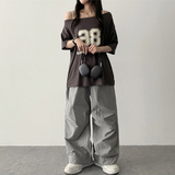 デロンスパン アンバルショルダー ボクシーフィット ショートスリーブTシャツ