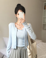 [MADE/set item] Punching, lace camisole + cardigan set