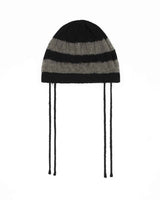Ribbon Tied Beanie _ BLACK
