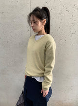 ケウユウールVネックニット