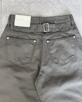 HERRINGBONE ROLL-UP BUCKLE PANTS